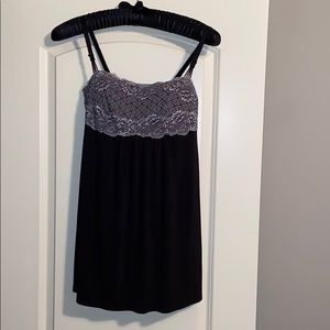 Soma bra insert black w/white lace nightie
